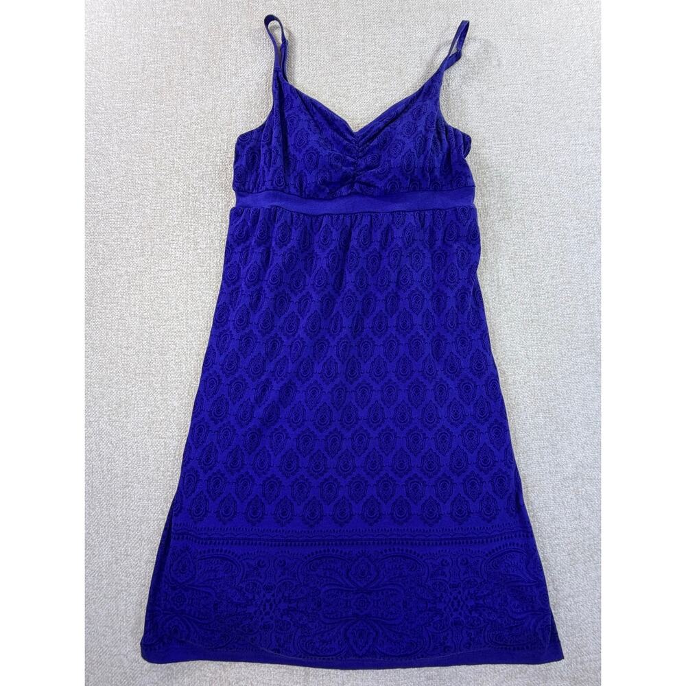 Dakini Women S Purple Boho Beach Floral Burnout Spaghetti Strap Short Sundress